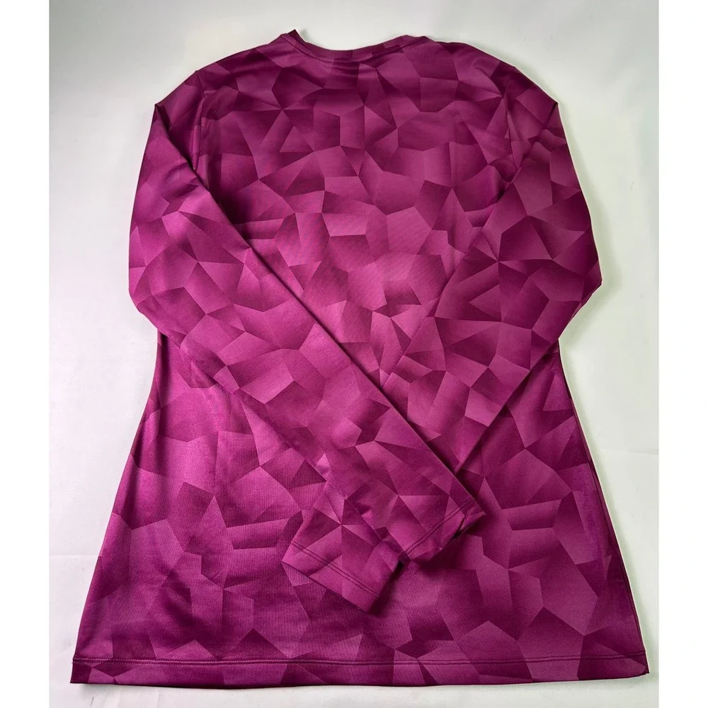 Nike Golf Women's Dri FIT Long Sleeve Athletic Shirt Magenta Geo Print‎ Size M - Picture 9 of 9